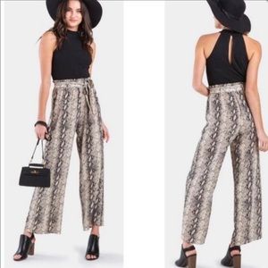 francesca’s snakeskin jumpsuit